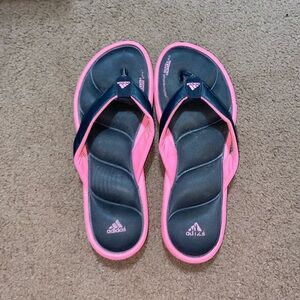 Adidas Pink and Gray Sandals